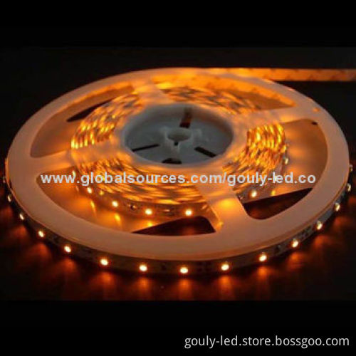 Flexible LED Strip, Orange Color with 3528 SMD 60 LEDs/Meter